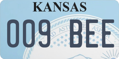 KS license plate 009BEE