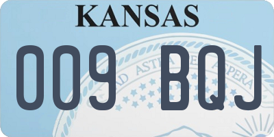 KS license plate 009BQJ