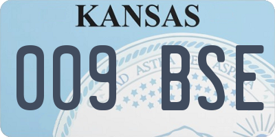 KS license plate 009BSE