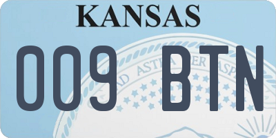 KS license plate 009BTN