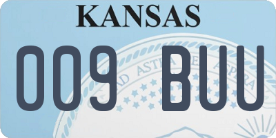KS license plate 009BUU