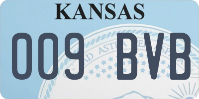 KS license plate 009BVB