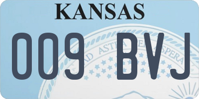 KS license plate 009BVJ