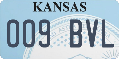 KS license plate 009BVL