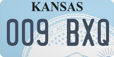 KS license plate 009BXQ