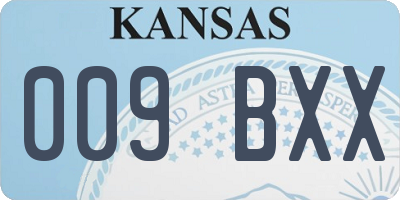 KS license plate 009BXX