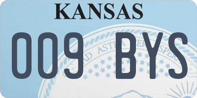 KS license plate 009BYS