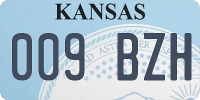 KS license plate 009BZH