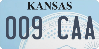 KS license plate 009CAA