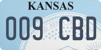 KS license plate 009CBD