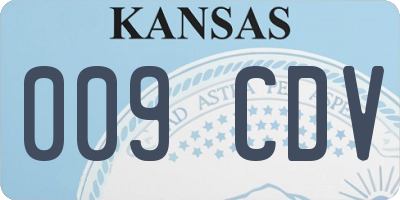 KS license plate 009CDV