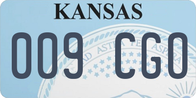 KS license plate 009CGO