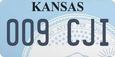 KS license plate 009CJI