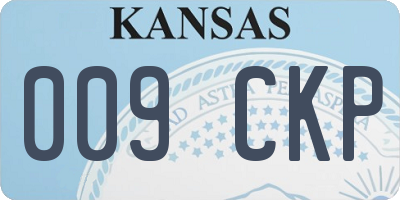 KS license plate 009CKP