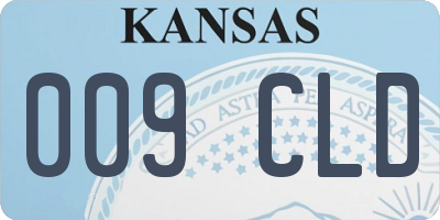 KS license plate 009CLD