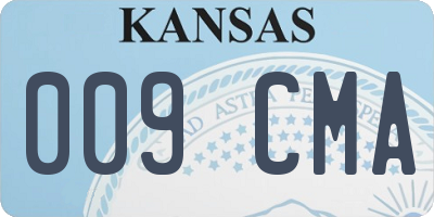 KS license plate 009CMA