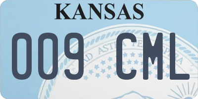 KS license plate 009CML