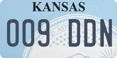 KS license plate 009DDN