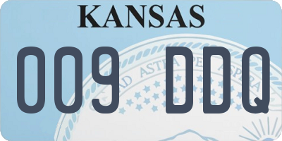 KS license plate 009DDQ