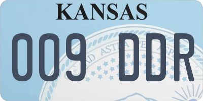 KS license plate 009DDR