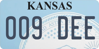 KS license plate 009DEE