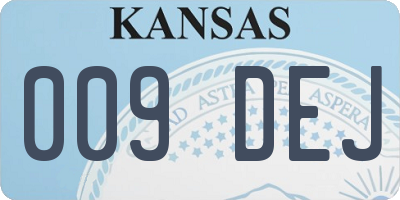 KS license plate 009DEJ