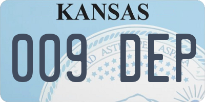 KS license plate 009DEP