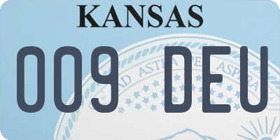 KS license plate 009DEU