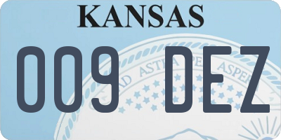 KS license plate 009DEZ