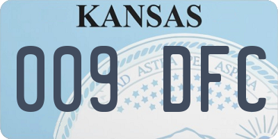 KS license plate 009DFC