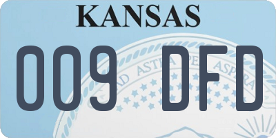 KS license plate 009DFD