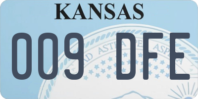 KS license plate 009DFE