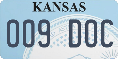 KS license plate 009DOC
