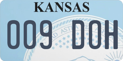 KS license plate 009DOH