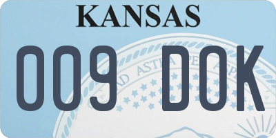 KS license plate 009DOK