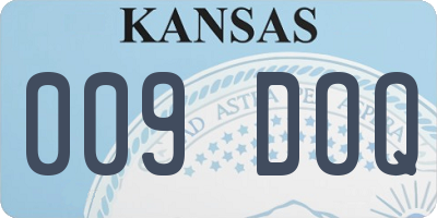 KS license plate 009DOQ