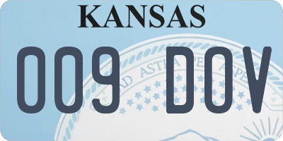 KS license plate 009DOV