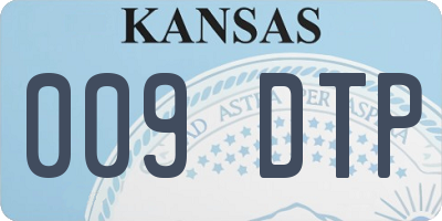 KS license plate 009DTP