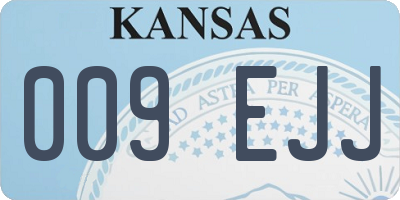 KS license plate 009EJJ