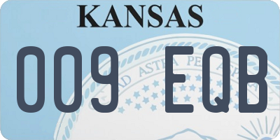 KS license plate 009EQB