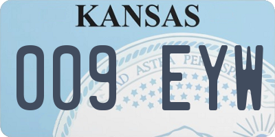 KS license plate 009EYW