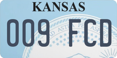 KS license plate 009FCD