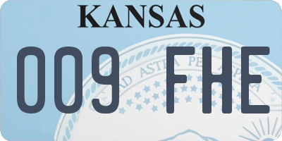 KS license plate 009FHE