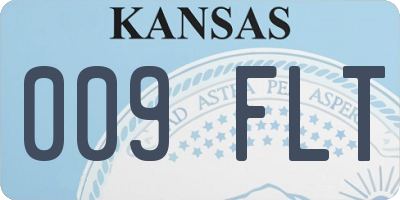 KS license plate 009FLT