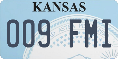 KS license plate 009FMI