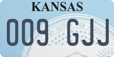 KS license plate 009GJJ