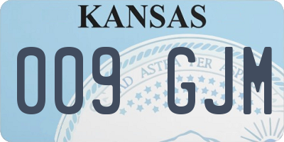 KS license plate 009GJM