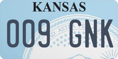KS license plate 009GNK