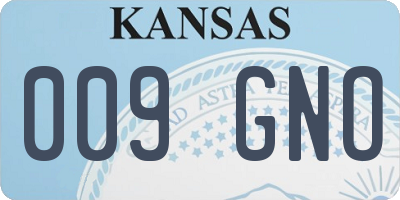 KS license plate 009GNO