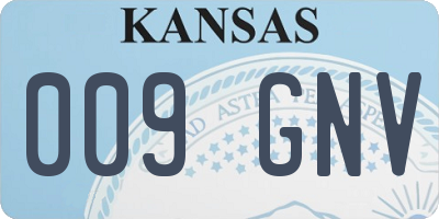 KS license plate 009GNV